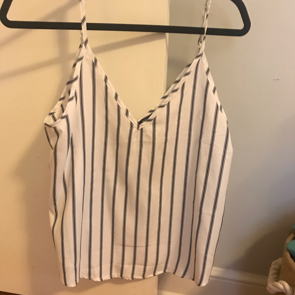 Striped blue and white tank. Never worn!